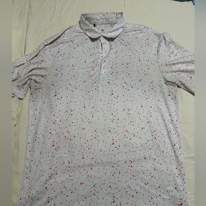 adidas White Polo with Red Accents